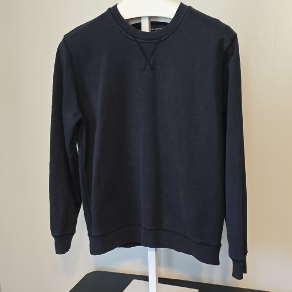 Everlane Uniform Black Crewneck Sweater 100% Cotton - Picture 4 of 9